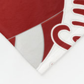 Couverture Polaire les filles maroon blanc terrain de volley-ball lie (Coin)