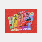 Couverture Polaire Les filles miraculeuses | Chaque fille est un supe (Devant (Horizontal))