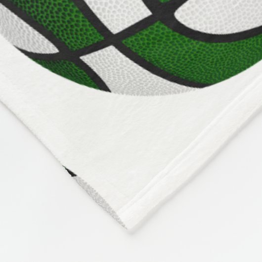 Couverture Polaire les filles vert blanc terrain de basket mon endroi (Coin)