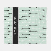 Couverture Polaire Les flèches ajoutent votre blanc de noir de menthe (Devant (Horizontal))