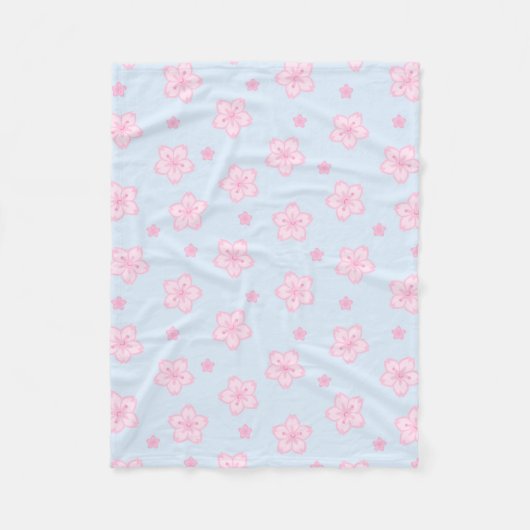 Couverture Polaire Les fleurs de cerisiers de Kawaii Sakura (Devant)