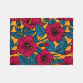 Couverture Polaire Les fleurs d'Hibiscus (Devant (Horizontal))
