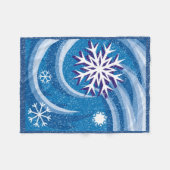 Couverture Polaire Les flocons de neige au vent - (Devant (Horizontal))