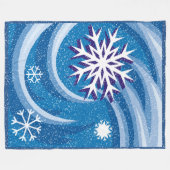 Couverture Polaire Les flocons de neige au vent - (Devant (Horizontal))