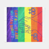 Couverture Polaire Les gays ont des droits (Devant (Horizontal))