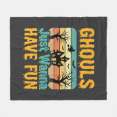 Couverture Polaire Les goules veulent juste s'amuser Design Halloween (Devant (Horizontal))
