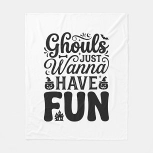 Couverture Polaire Les goules veulent juste s'amuser SVG Halloween vi