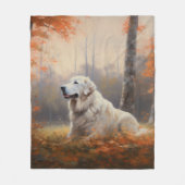 Couverture Polaire Les grandes Pyrénées à l'automne Feuilles automne  (Devant)