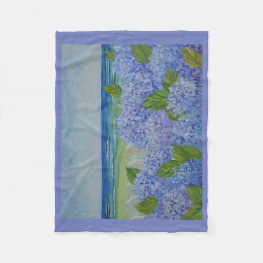 Couverture Polaire Les Hydrangées En Bord De Mer (Devant)