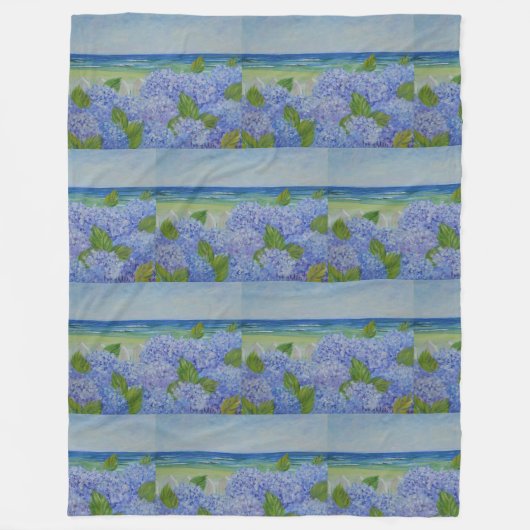 Couverture Polaire Les Hydrangées En Bord De Mer (Devant)