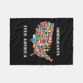 Couverture Polaire Les immigrants se nourrissent des droits des réfug (Devant (Horizontal))