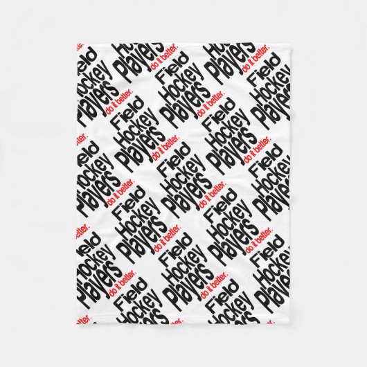 Couverture Polaire Les Joueurs De Hockey Sur gazon Le Font Mieux (Devant)