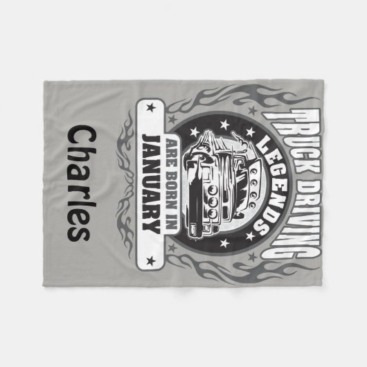 Couverture Polaire Les Légendes De Conduite De Camion Sont Nées En Ja (Devant (Horizontal))