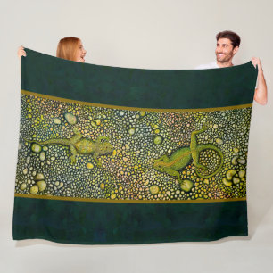 Couverture Polaire Les lézards face à face Rug
