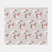 Couverture Polaire Les lumières de Noël de la jolie Llama (Devant (Horizontal))