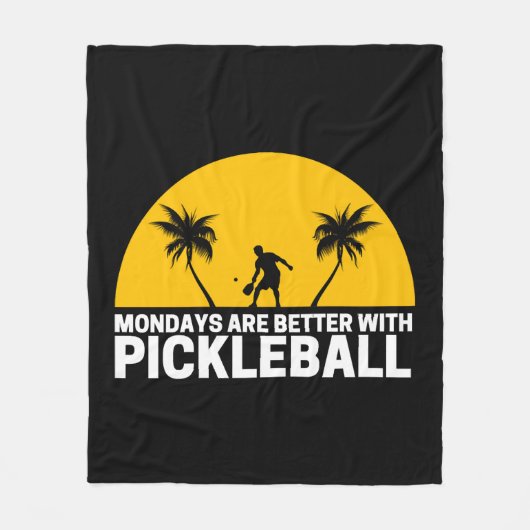 Couverture Polaire Les Lundi De Pickleball Sont Meilleurs Avec Pickle (Devant)