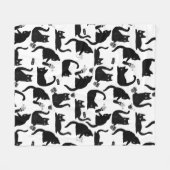 Couverture Polaire Les mauvais chats frappent des trucs sur (Devant (Horizontal))