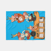 Couverture Polaire Les meilleures amies qui prennent le bus scolaire (Devant (Horizontal))