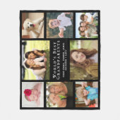 Couverture Polaire Les meilleurs grands-parents du monde Photo Collag (Devant)