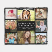Couverture Polaire Les meilleurs grands-parents du monde Photo Collag (Devant (Horizontal))