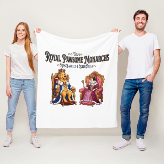 Couverture Polaire Les Monarques Royaux Pawsome (En situation)
