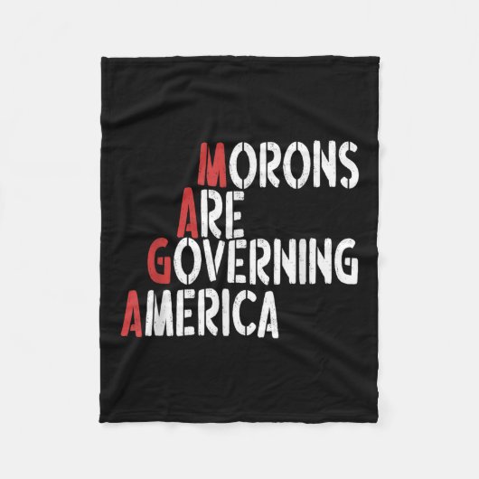 Couverture Polaire Les morons gouvernent l'Amérique Funny Tee (Devant)