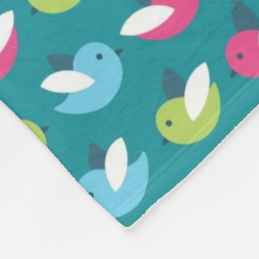 Couverture Polaire Les oiseaux modèlent le bleu (Coin)