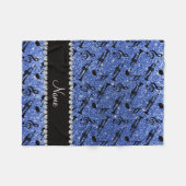 Couverture Polaire Les parties scintillantes bleues nommées faites (Devant (Horizontal))