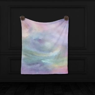 Couverture Polaire Les Pastels Whimsical Dreamy Muted Rainbow Mottl
