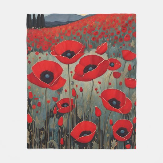 Couverture Polaire Les pavots (Devant)