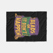 Couverture Polaire Les perles ou ça n’est pas arrivé Mardi Gras Funny (Devant (Horizontal))