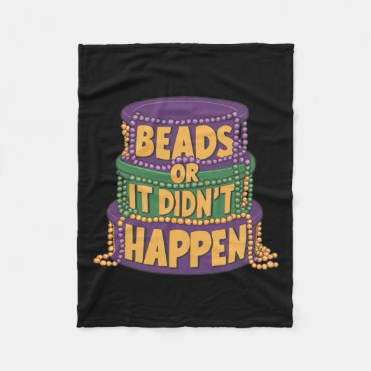 Couverture Polaire Les perles ou ça n’est pas arrivé Mardi Gras Funny (Devant)