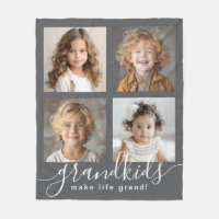 Les petits font la vie Grand 4 Photo Collage Gris