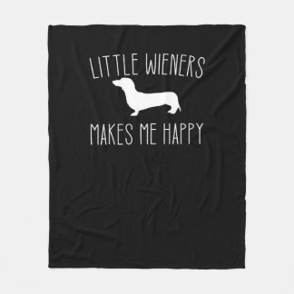 Couverture Polaire Les Petits Weiners Me Rendent Heureux | Funny Dach