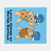 Couverture Polaire Les Pierrafeu | Buffles d'eau Fred & Barney (Devant (Horizontal))