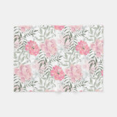 Couverture Polaire Les pivoines roses (Devant (Horizontal))