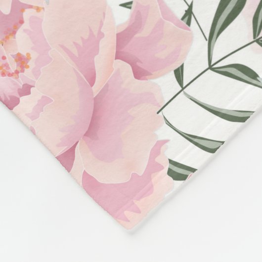 Couverture Polaire Les pivoines roses (Coin)