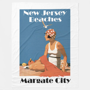 Couverture Polaire Les plages du New Jersey ~ Margate City