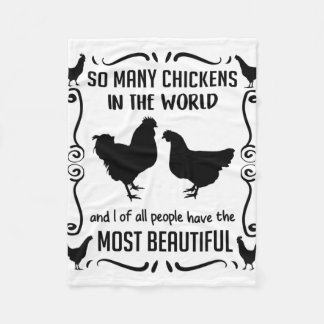 Couverture Polaire Les plus beaux poulets du monde Ferme de poulets
