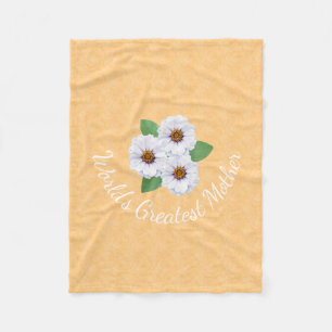 Couverture Polaire Les plus grandes fleurs de Zinnia blanc de la mèr