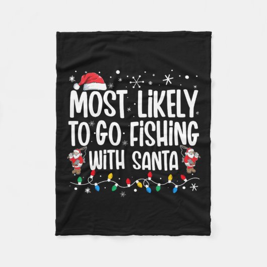 Couverture Polaire Les Plus Probables D'Aller Pêcher Avec Père Noël F (Devant)