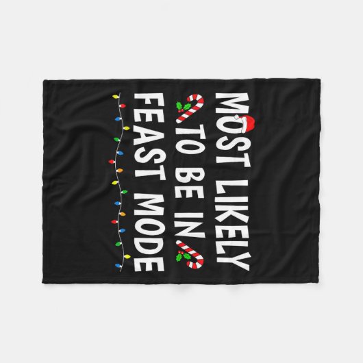 Couverture Polaire Les Plus Probables D'Être En Mode Fête Xmas Funny  (Devant (Horizontal))