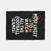 Couverture Polaire Les plus probables regarder le football Noël Noël  (Devant (Horizontal))