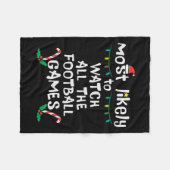 Couverture Polaire Les plus probables regarder le football Noël Noël  (Devant (Horizontal))