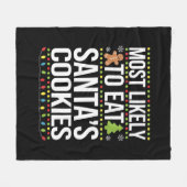 Couverture Polaire Les Plus Susceptibles De Manger Santas Cookies Noë (Devant (Horizontal))