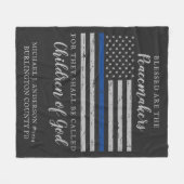 Couverture Polaire Les Policiers Bénis Sont Les Pacificateurs Mince L (Devant (Horizontal))