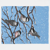 Couverture Polaire Les poulets en hiver (Devant (Horizontal))