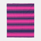 Couverture Polaire Les rayures de la marine rose (Devant)
