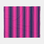 Couverture Polaire Les rayures de la marine rose (Devant (Horizontal))