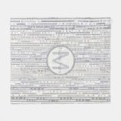 Couverture Polaire Les rayures pointille le décor blanc argenté de (Devant (Horizontal))